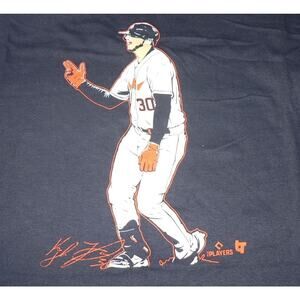 BreakingT Men's Kyle‎ Tucker Superstar Pose Short Sleeve T-Shirt in Navy LG $32